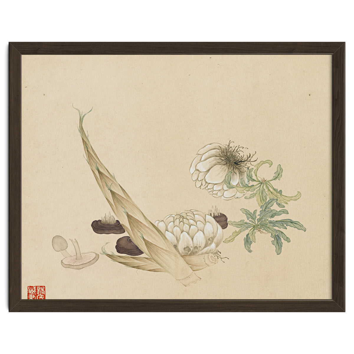 Wang Chengyu ~flowers, Vegetables, Lilies, Bamboo Shoots, Leaves, Mushrooms, Vegetables