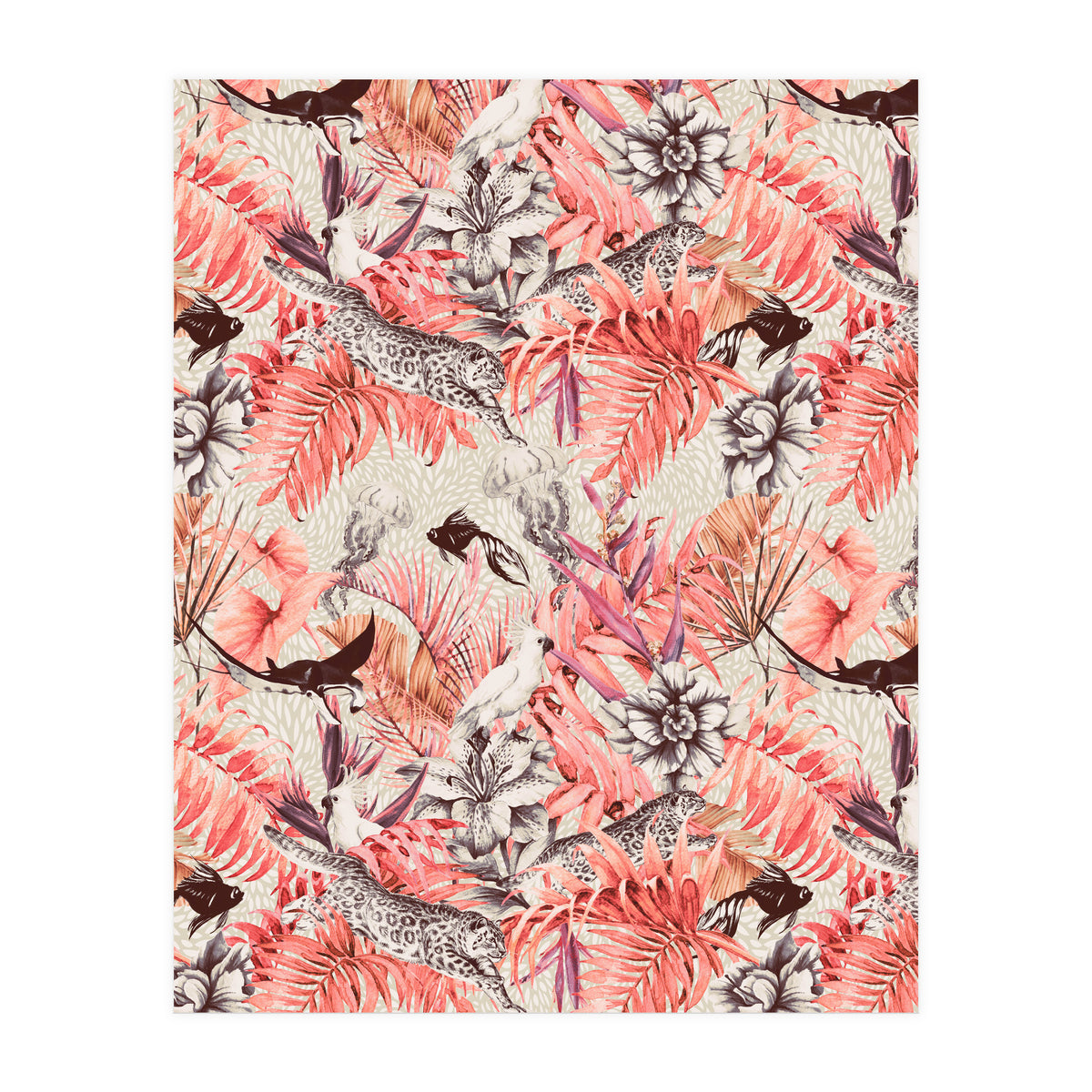 Tropical paradise pink  (Print Only)