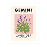 Gemini Birth Flower Lavender (Print Only) thumbnail