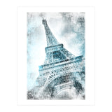 PARIS Watercolor Eiffel Tower | turquoise (Print Only) thumbnail