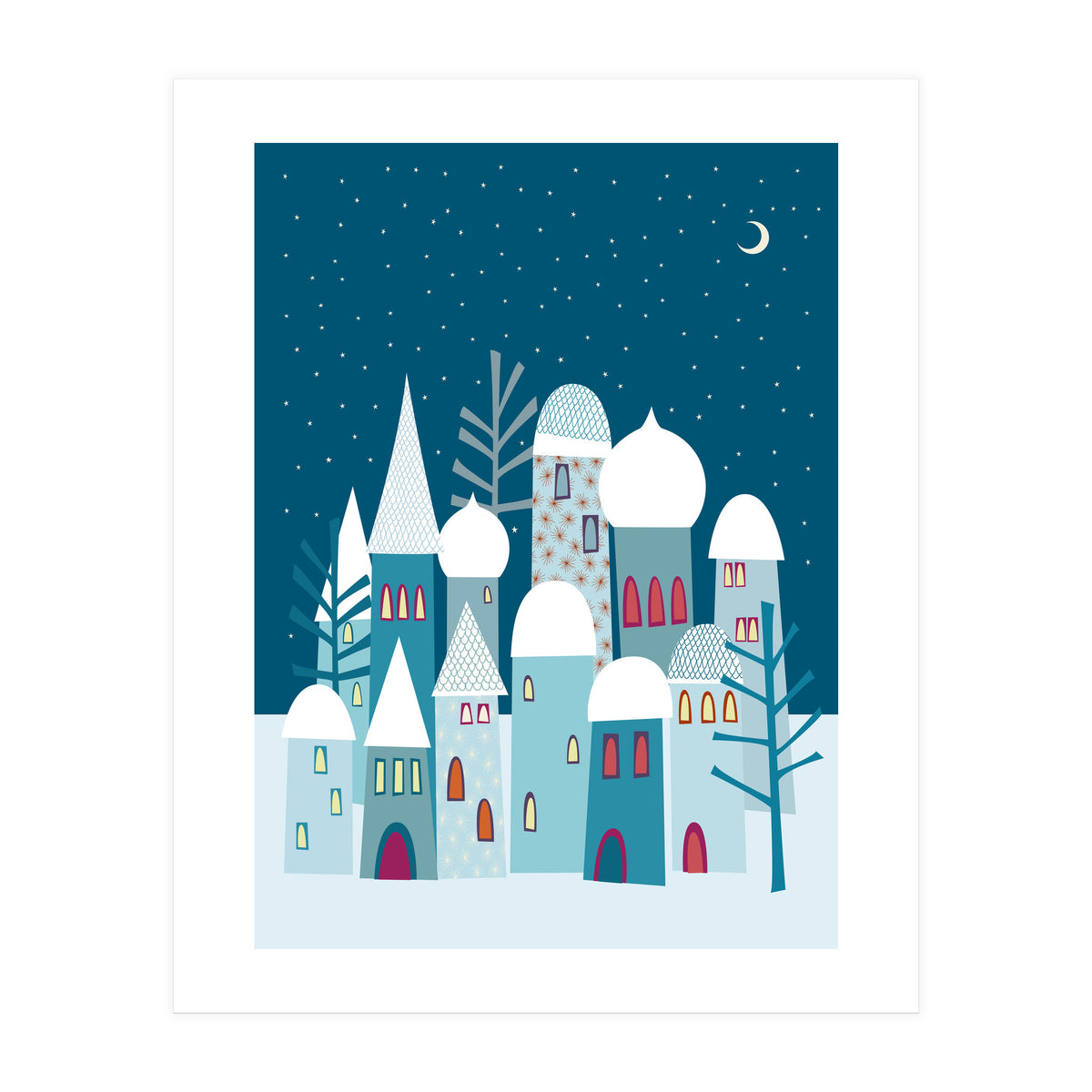 Snowy Rooftops (Print Only)
