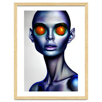 Strange Alien Woman Portrait Face AI Art