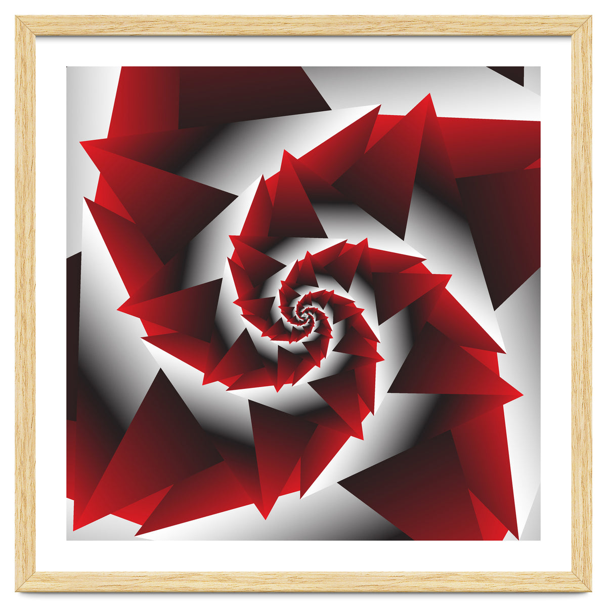 Abstract Geometric Red Graphics