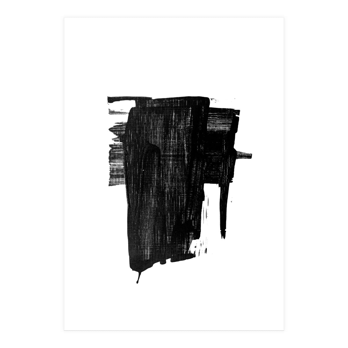 Minimalist Textured Brushstroke Art #2 (Print Only)