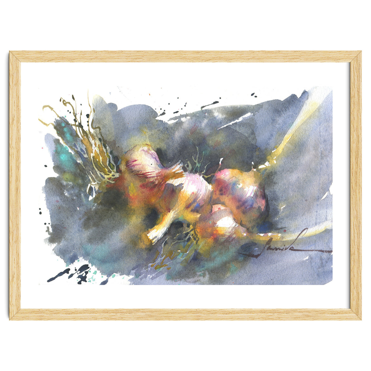 Still life painting watercolor