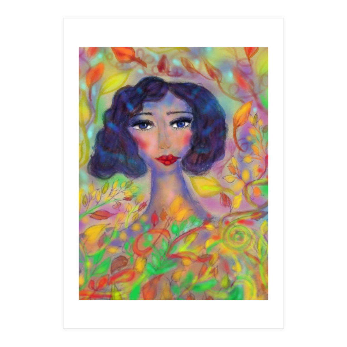 A GIRL IN AN ENCHANTED FOREST  (Print Only)