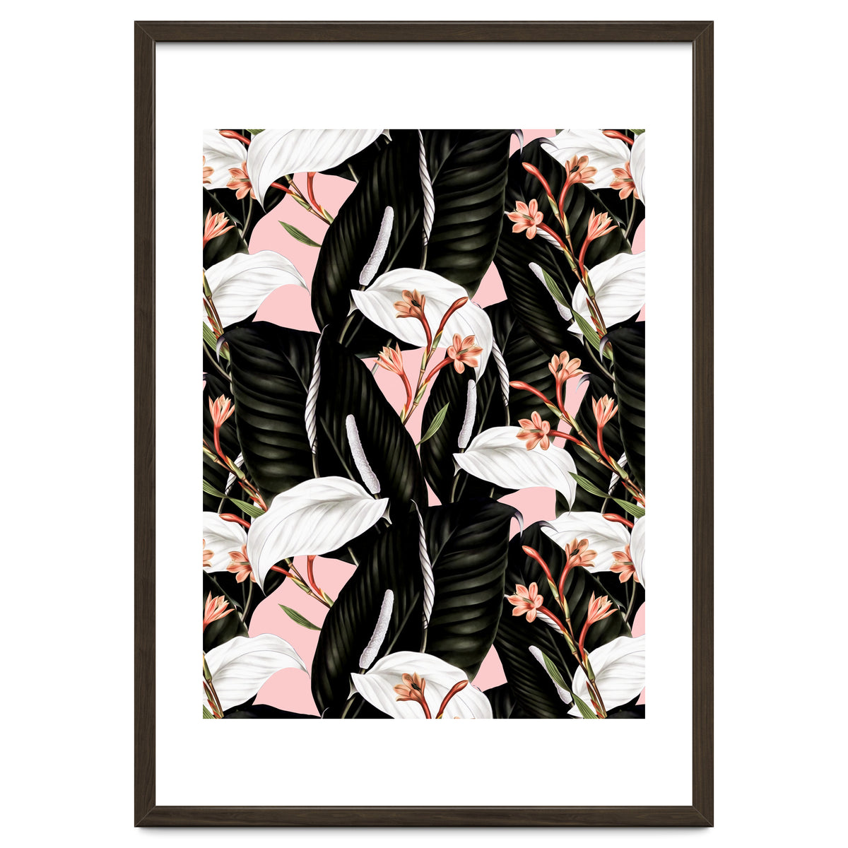 Flowery exotic botanical pink