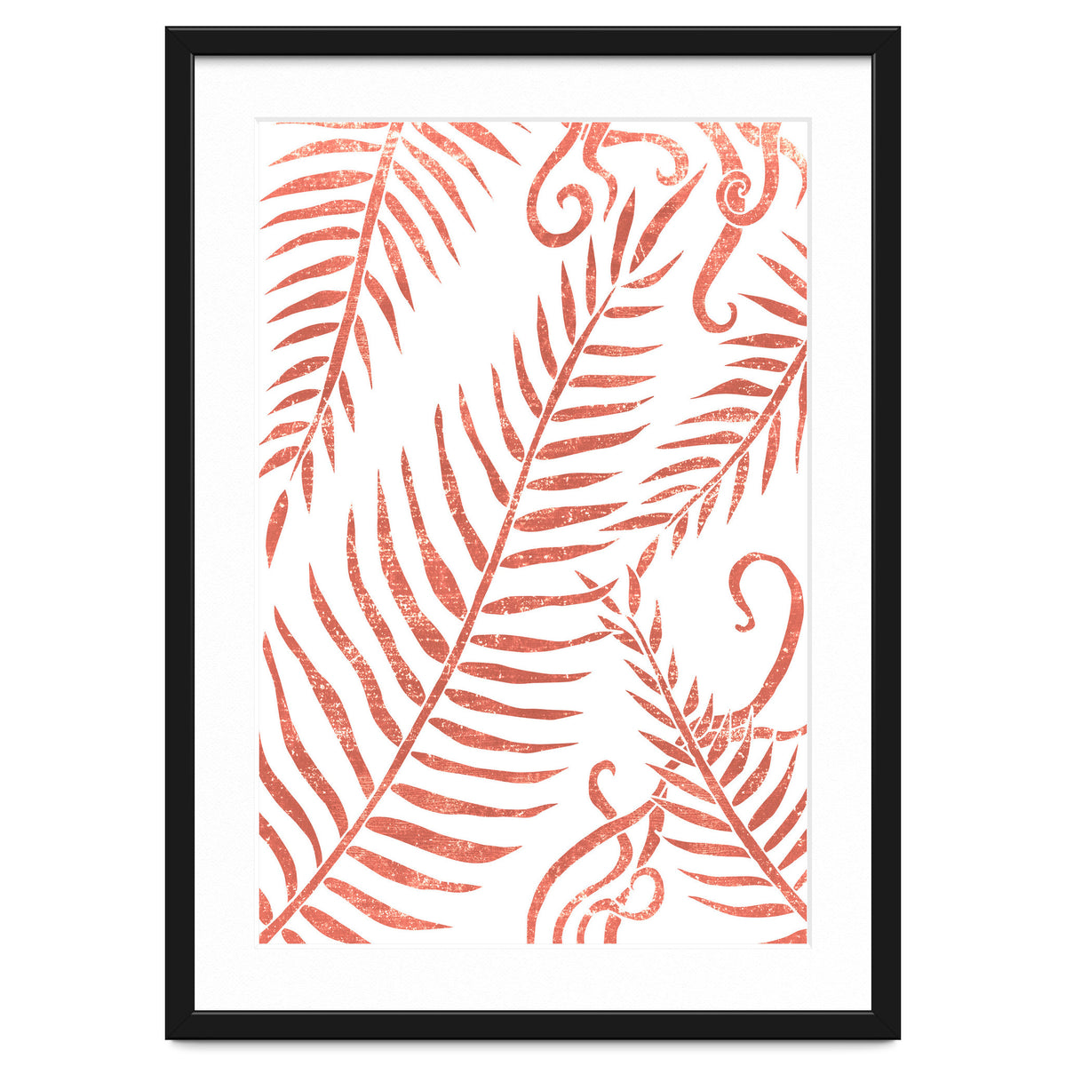 Abstract Terracotta Leaves 2 - Burnt Orange