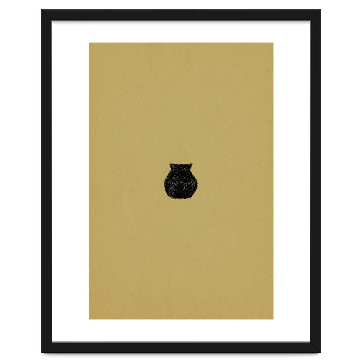 Olive green and black crock