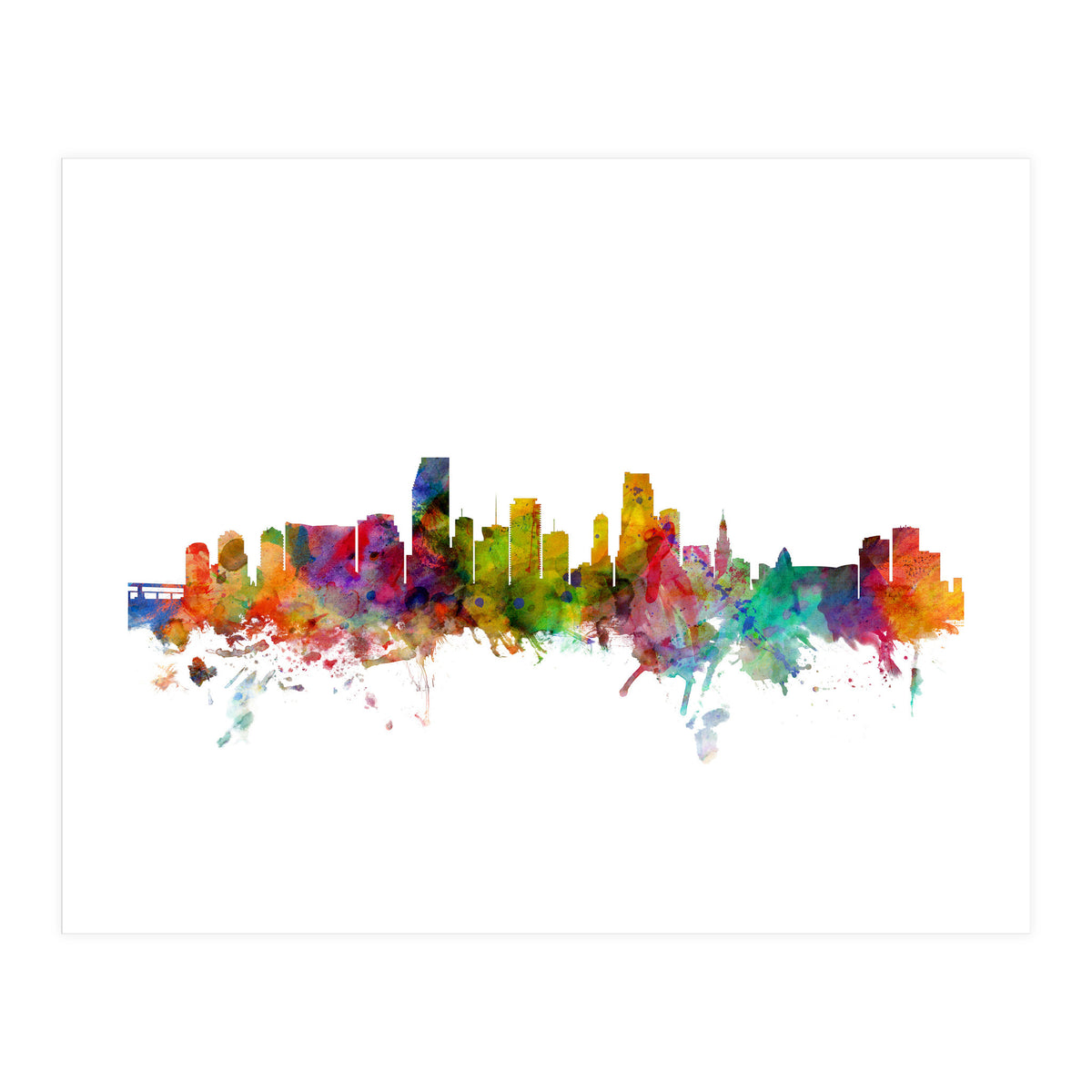 Miami Florida Skyline (Print Only)