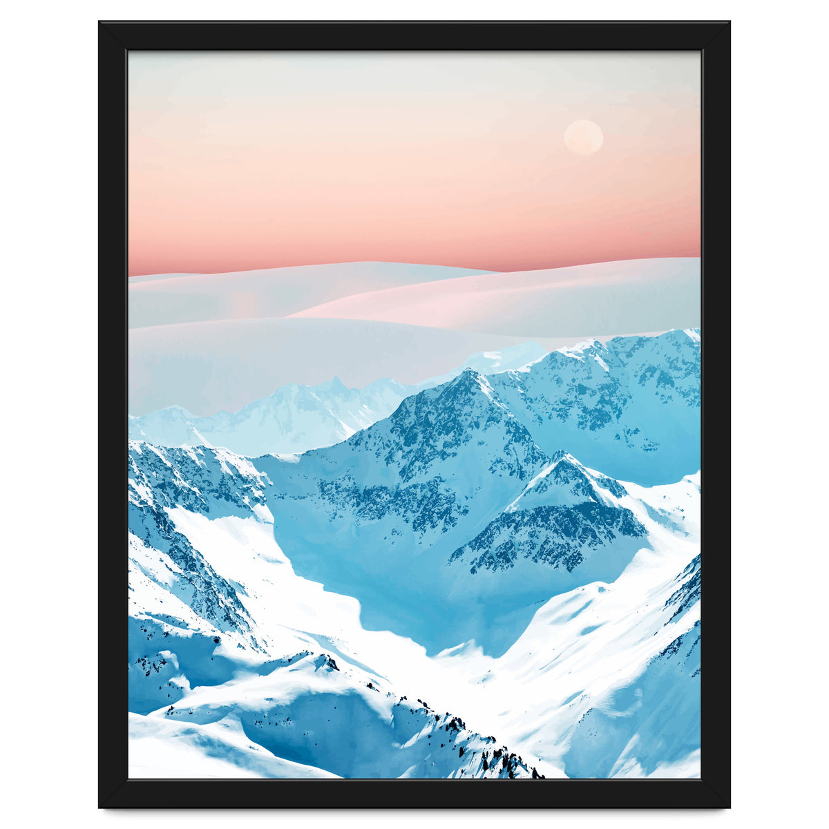 Snow & Blush Horizon