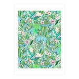 Improbable Botanical with Dinosaurs - soft pastels (Print Only) thumbnail