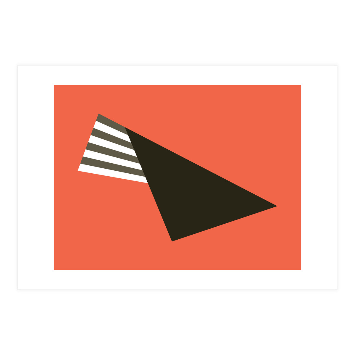 Geometric Shapes No. 75 - pink & stripes (Print Only)