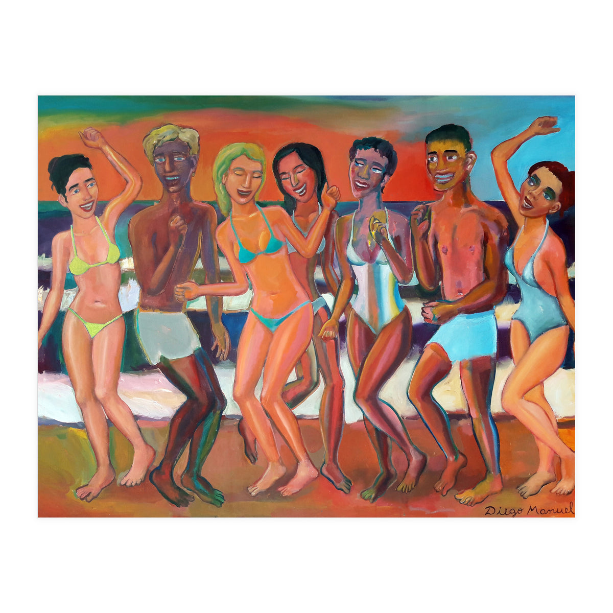 Fiesta En La Playa 7 (Print Only)