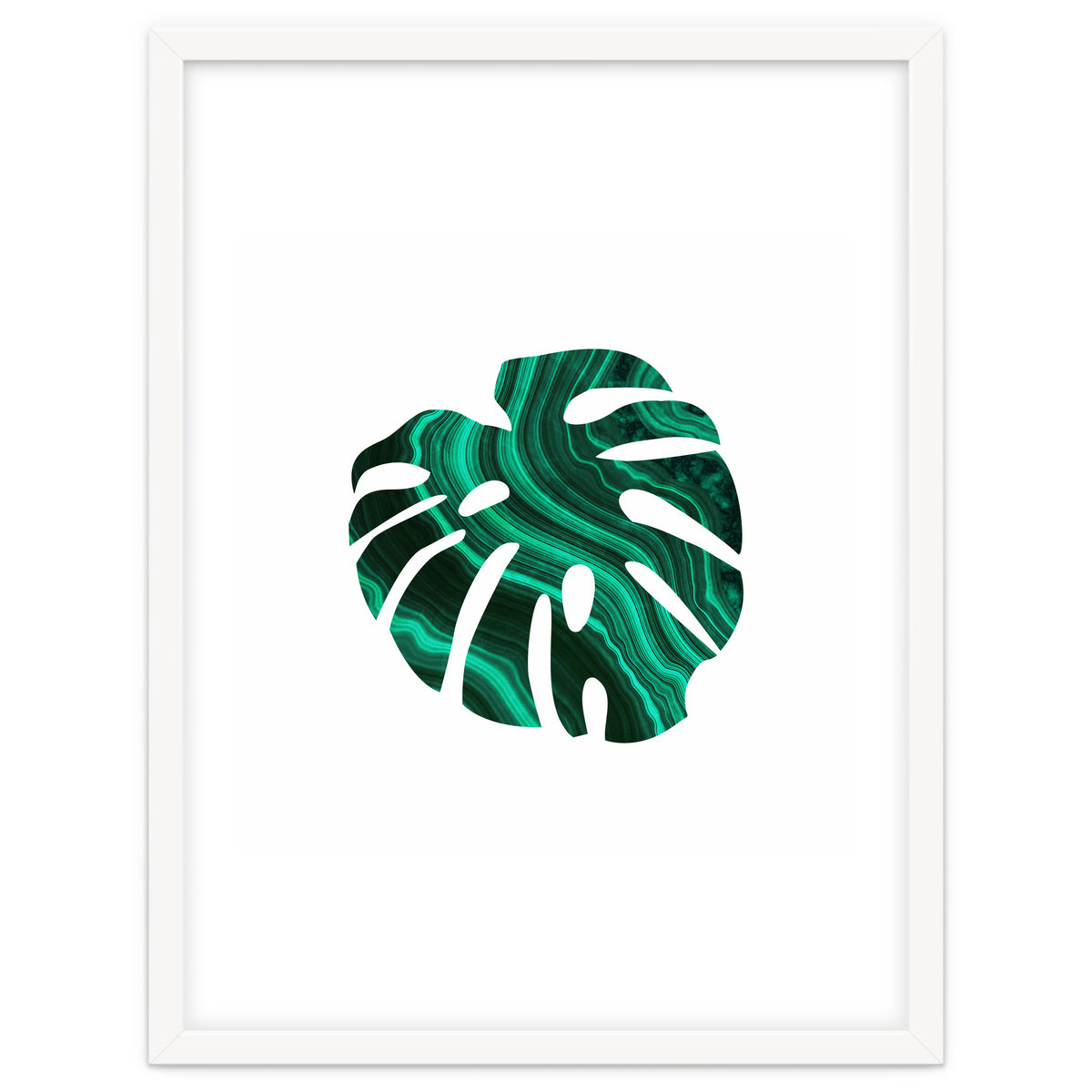 Green Marble Leaf I