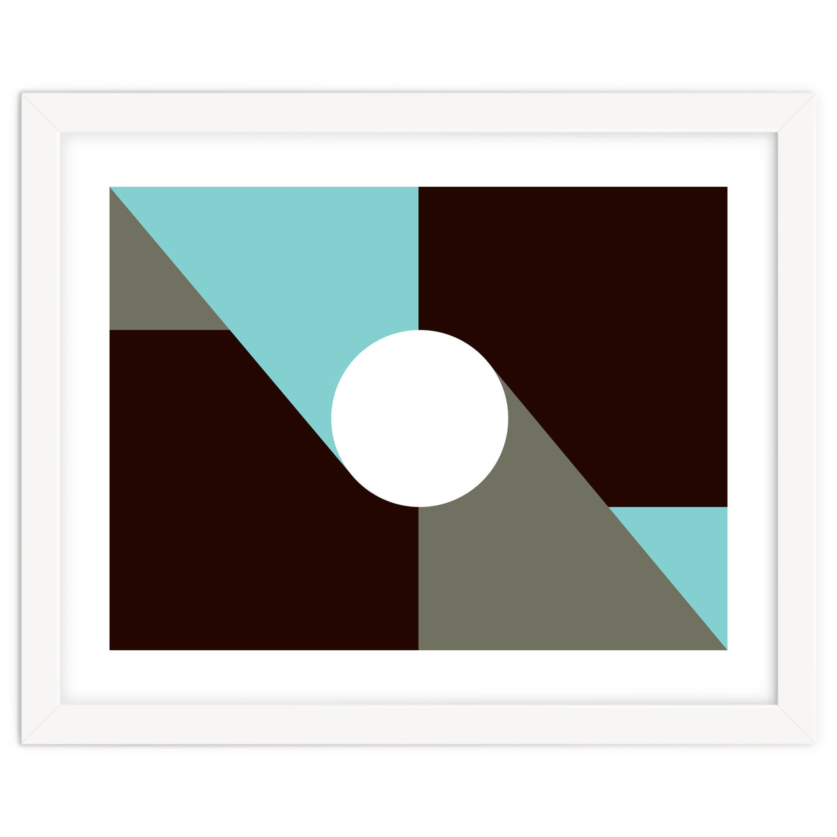 Geometric Shapes No. 29 - baby blue & grey
