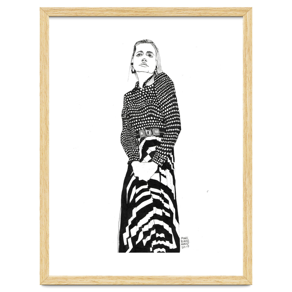 Untitled #40 - Woman in striped skirt