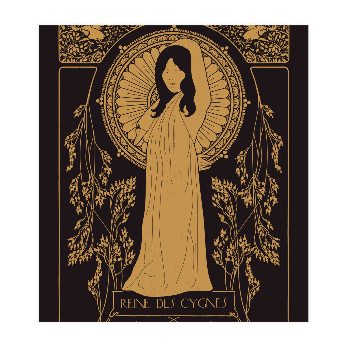 Reine Des Cygnes Golden (Print Only)