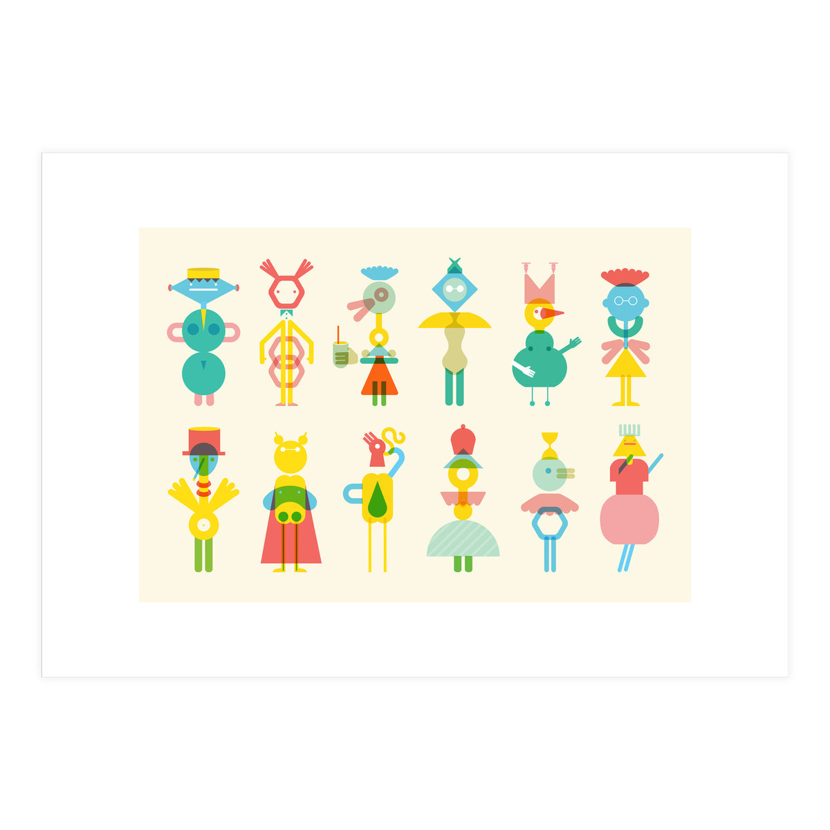 Geometric Friends (Print Only)