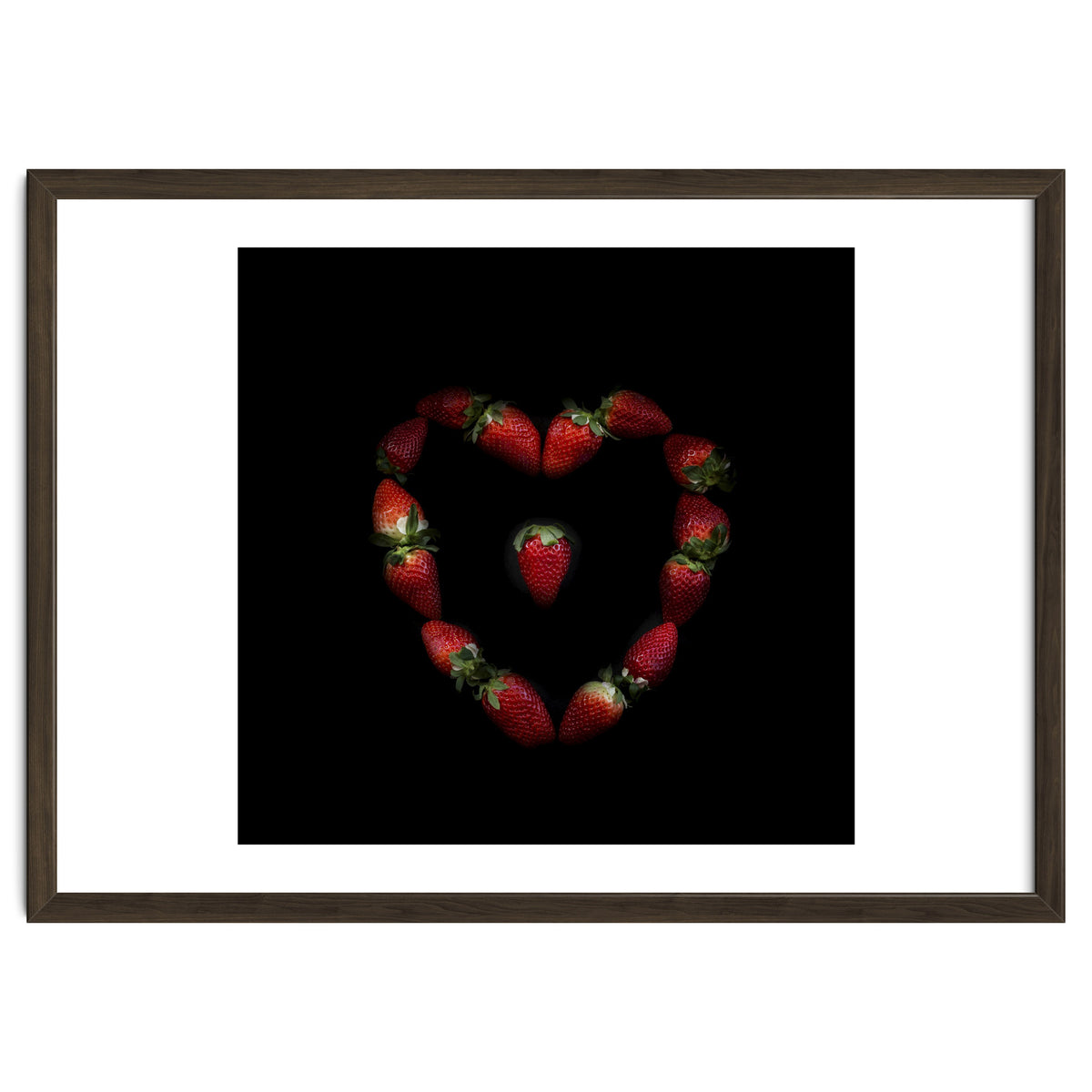 Heart of strawberries