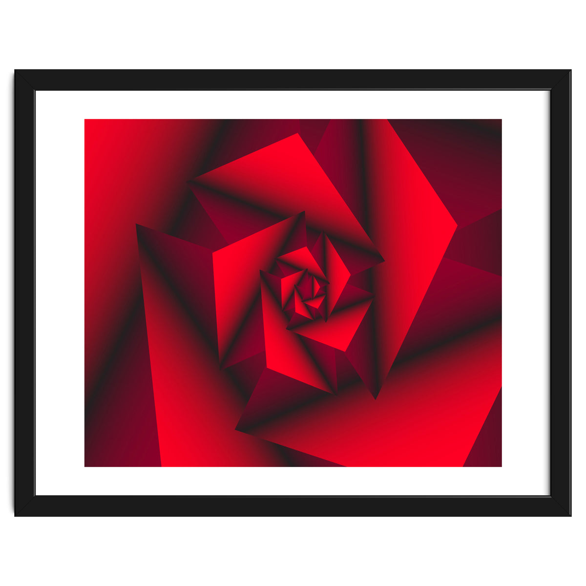 Red Abstract Geometric