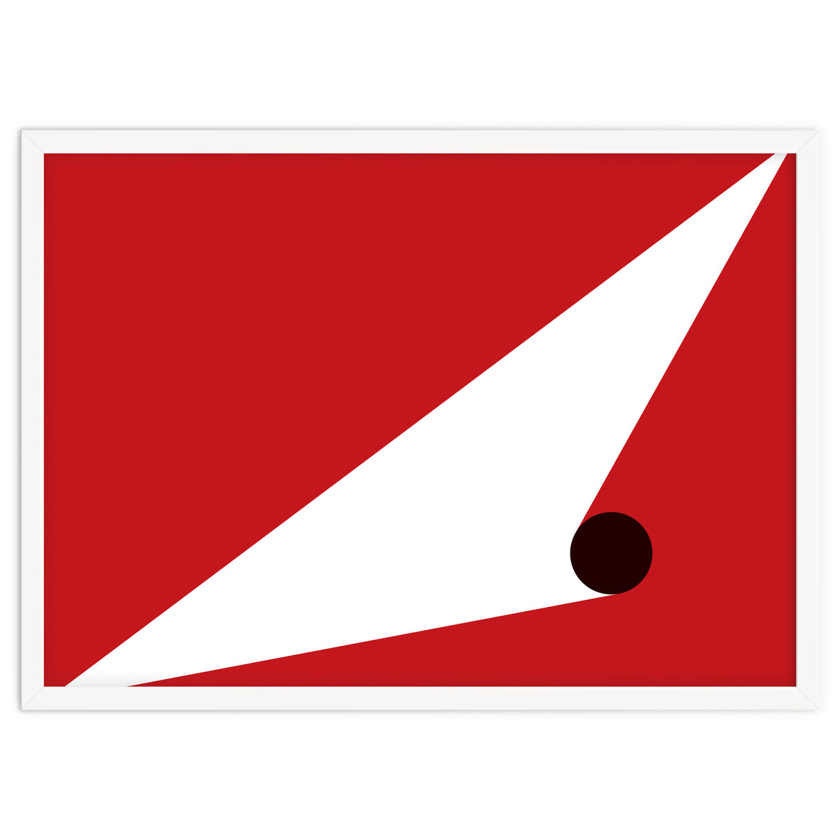 Geometric Shapes No. 71 - red, white & black