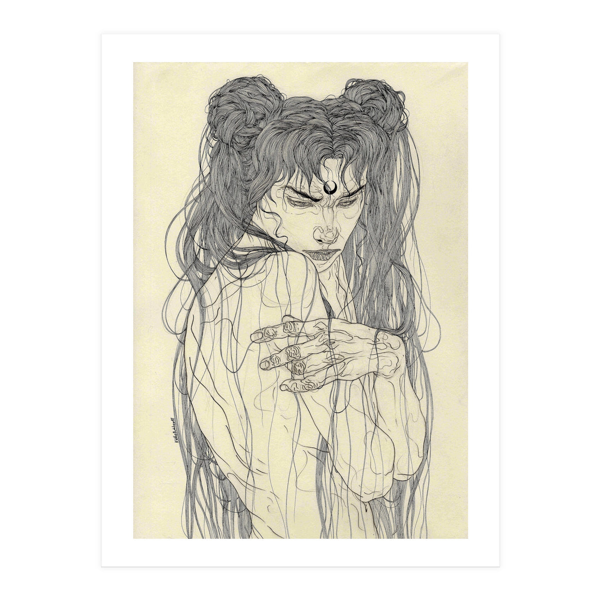 There is a dark moon rising inside of me (Print Only)