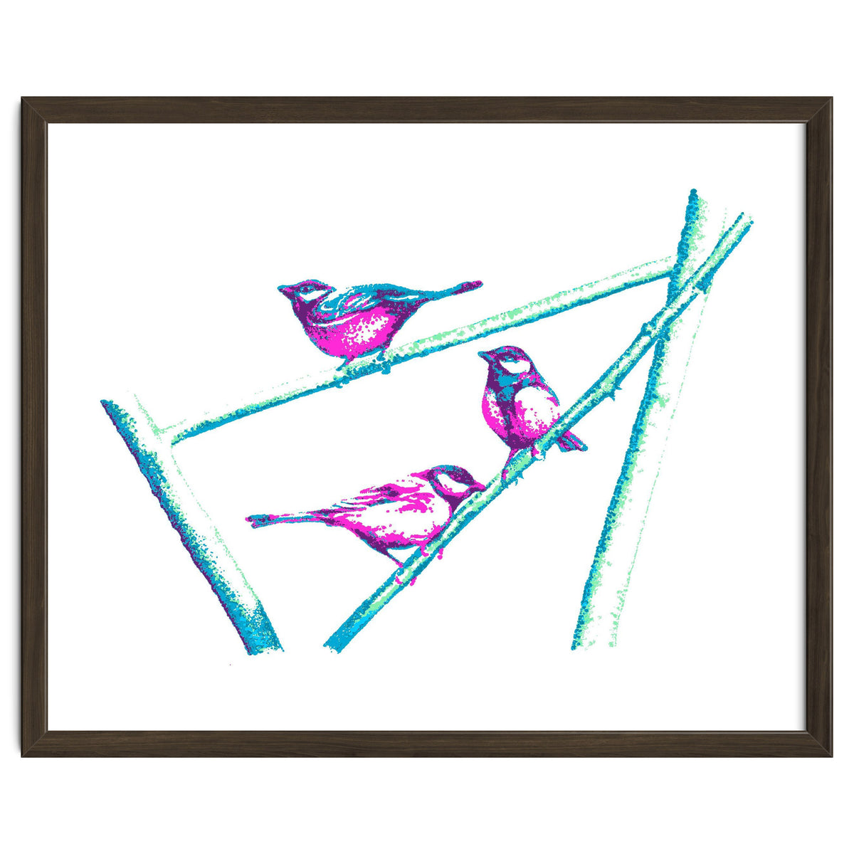 Garden Birds On A Branch