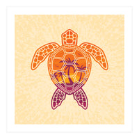 Tropical Sunset Sea Turtle Design (Print Only)