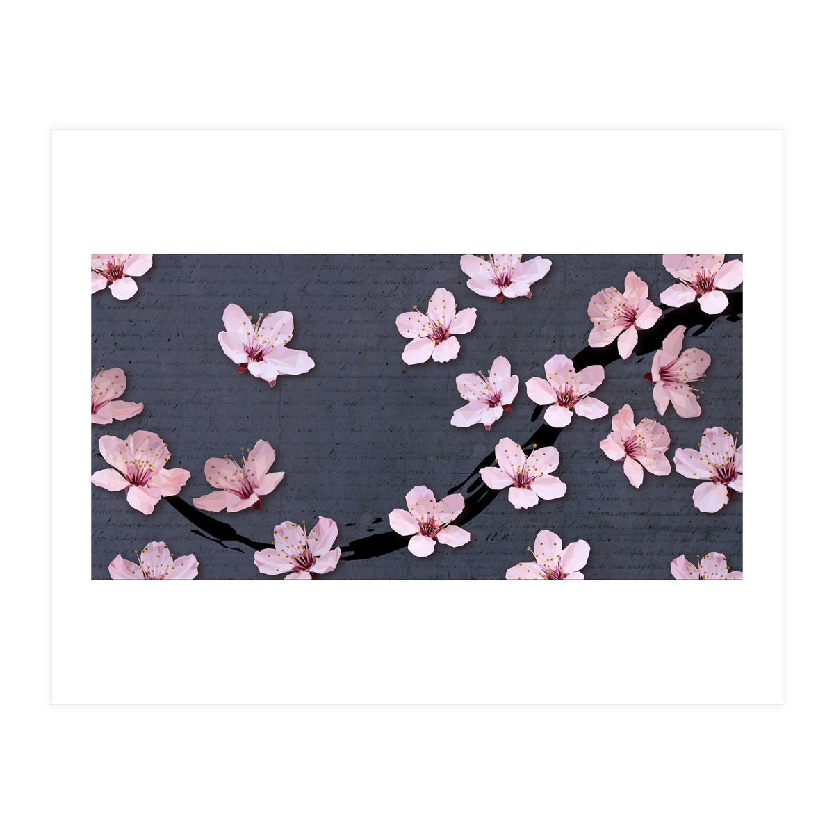 Triangulated Cherry Blossoms (Print Only)
