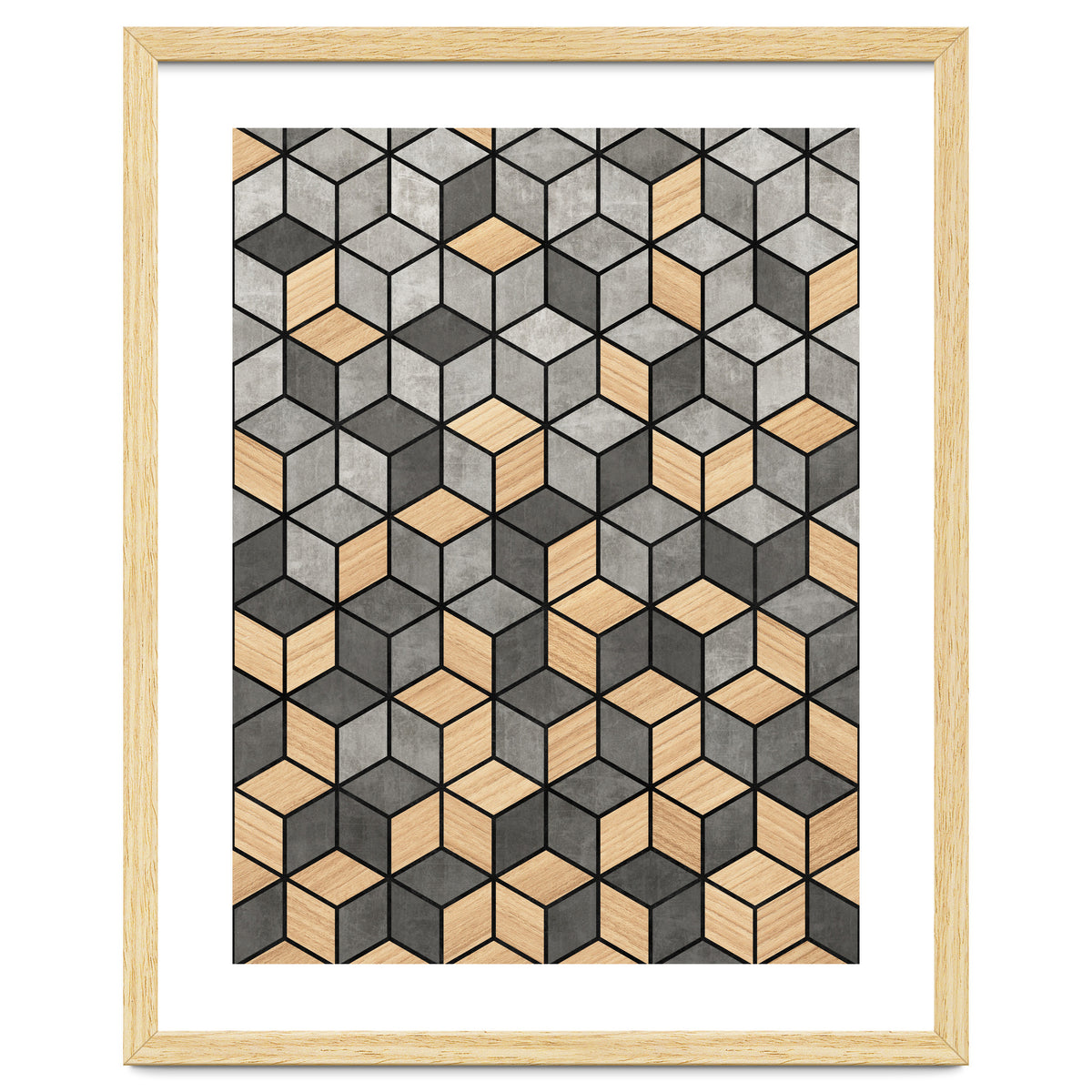 Concrete and Wood Cubes