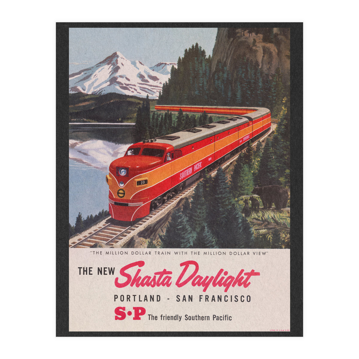 The New Shasta Daylight Train Advertisement (Print Only)