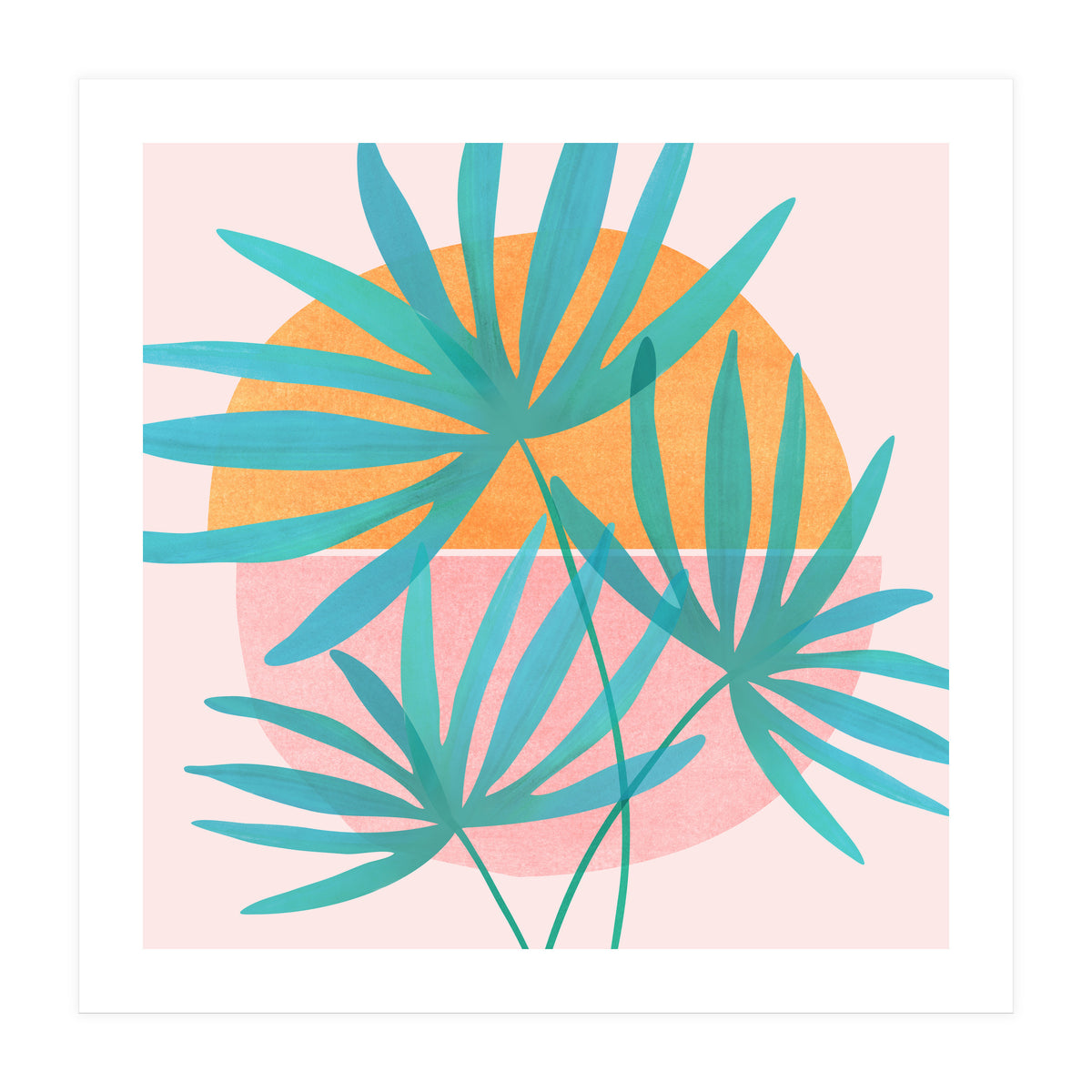 Retro Sunset Palms (Print Only)