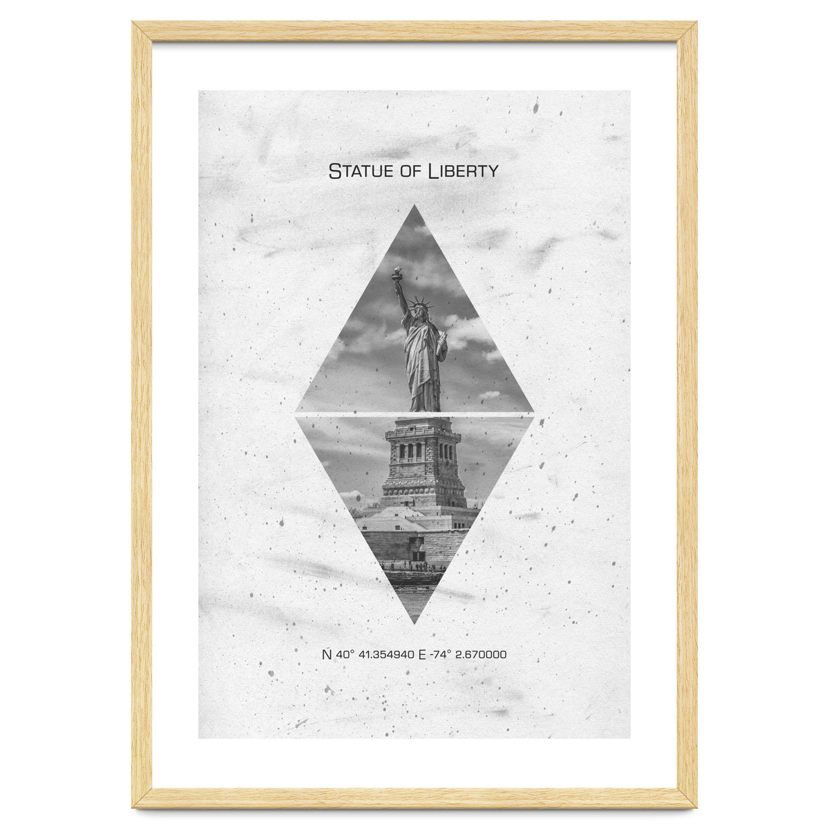 Coordinates NEW YORK CITY Statue of Liberty