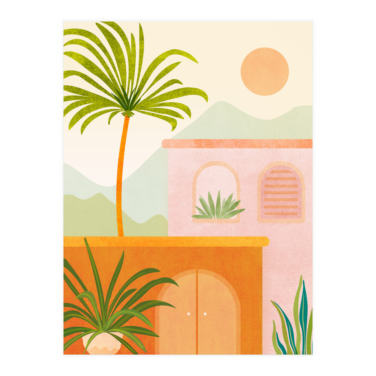 Tropical Mountain Village (Print Only)