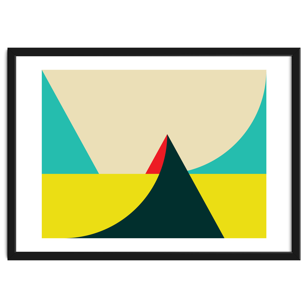 Geometric shapes No. 7 - yellow, turquoise, green & red