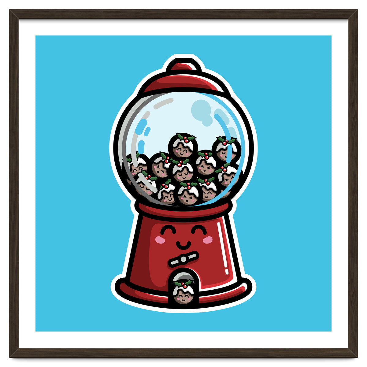 Kawaii Cute Christmas Pudding Gumball Machine