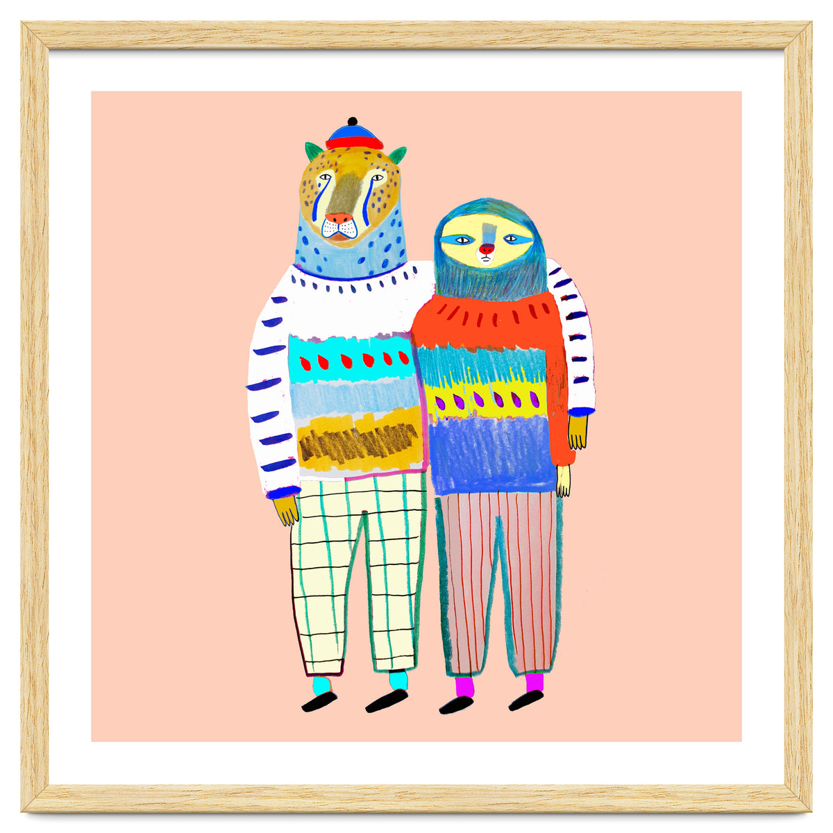 Leopard and Sloth Friends