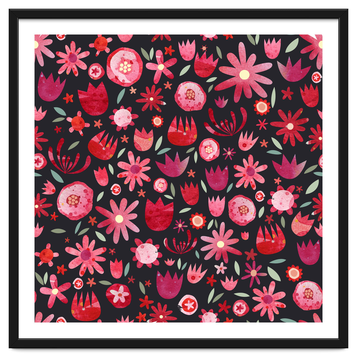 Summer Flower Circle Dark