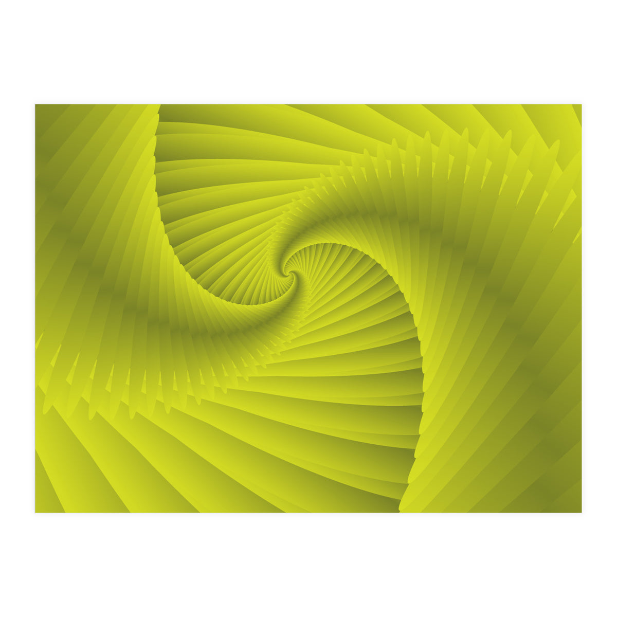 Spiral Fractal Green Art (Print Only)