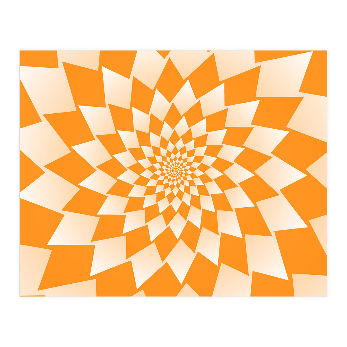 Abstract Orange Geometric  (Print Only)