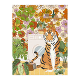 Tiger in Groovy Laundry Room (Print Only) thumbnail