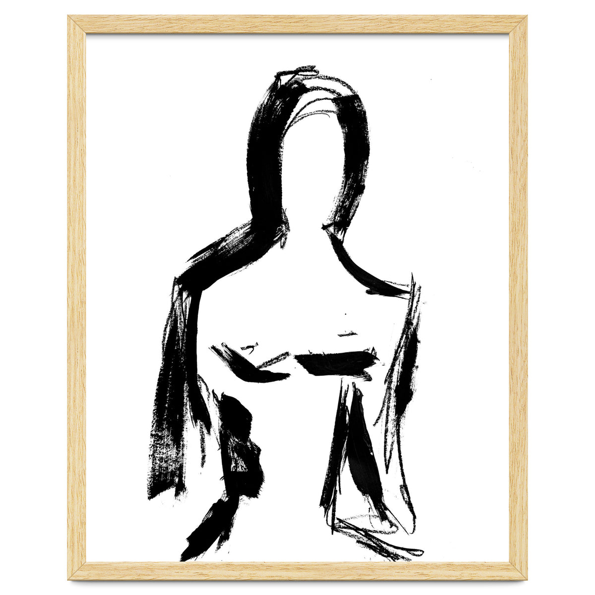 Abstract Monochrome Female Figure