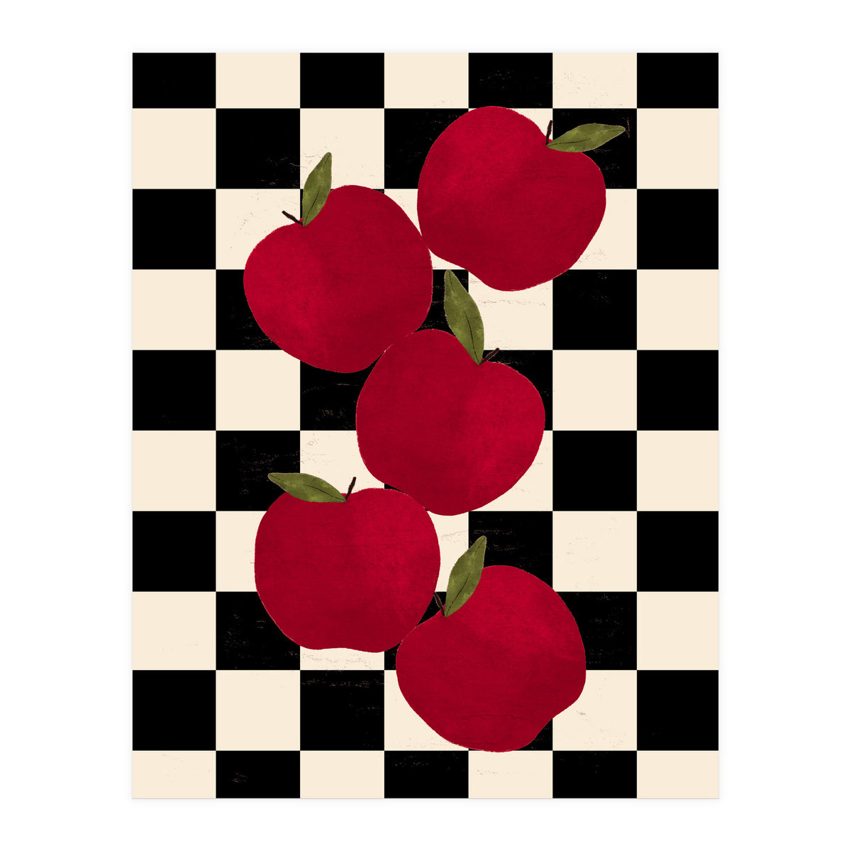 Apples on Checker (Print Only)