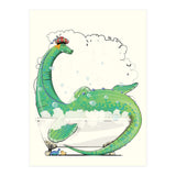 Loch Ness Monster in the Bath, Funny Bathroom Humour (Print Only) thumbnail