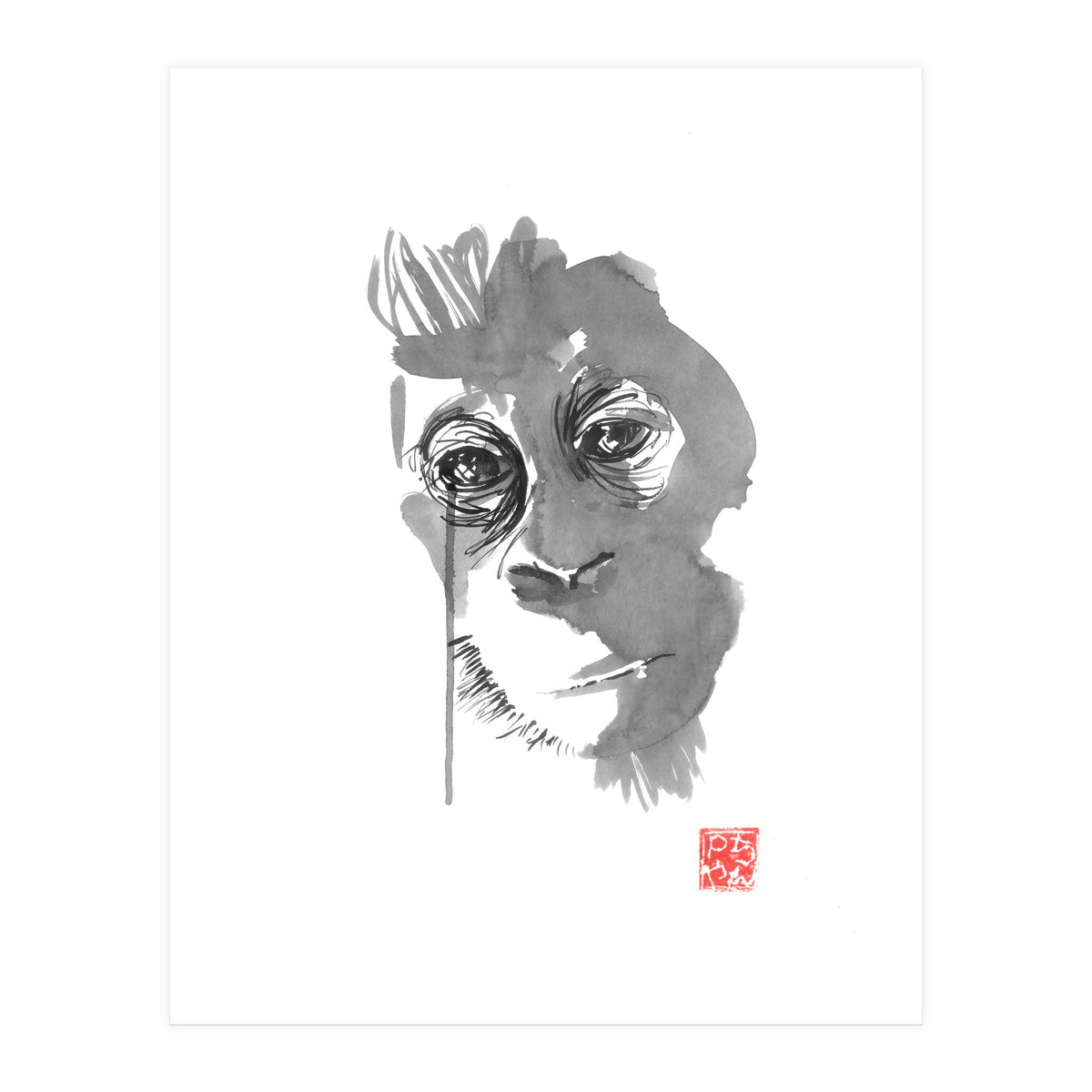 Cryinbg Orangutan (Print Only)