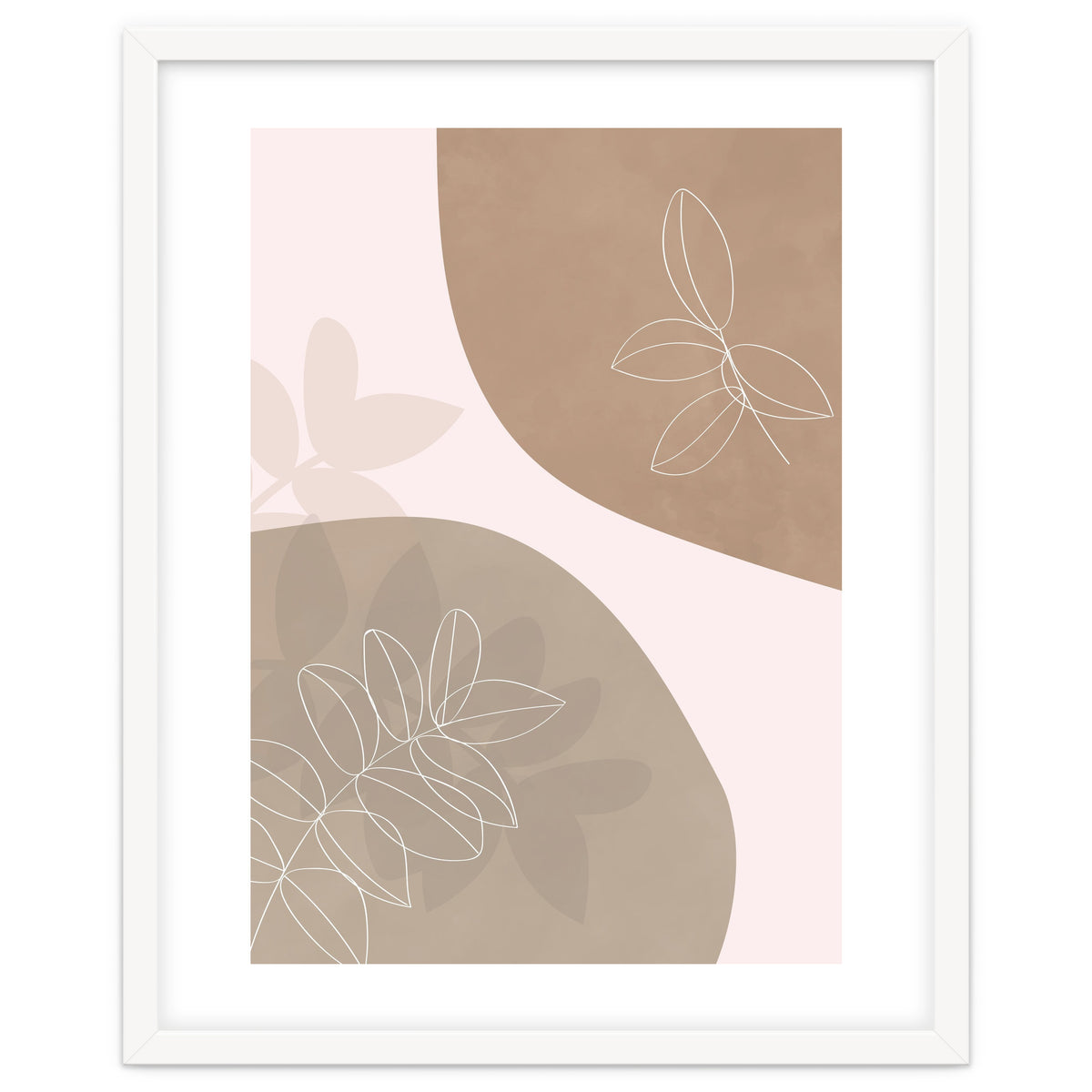 Abstract Neutral Line Art Drawing