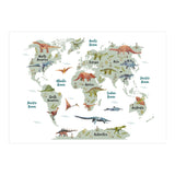 Dinosaur World Map  (Print Only) thumbnail