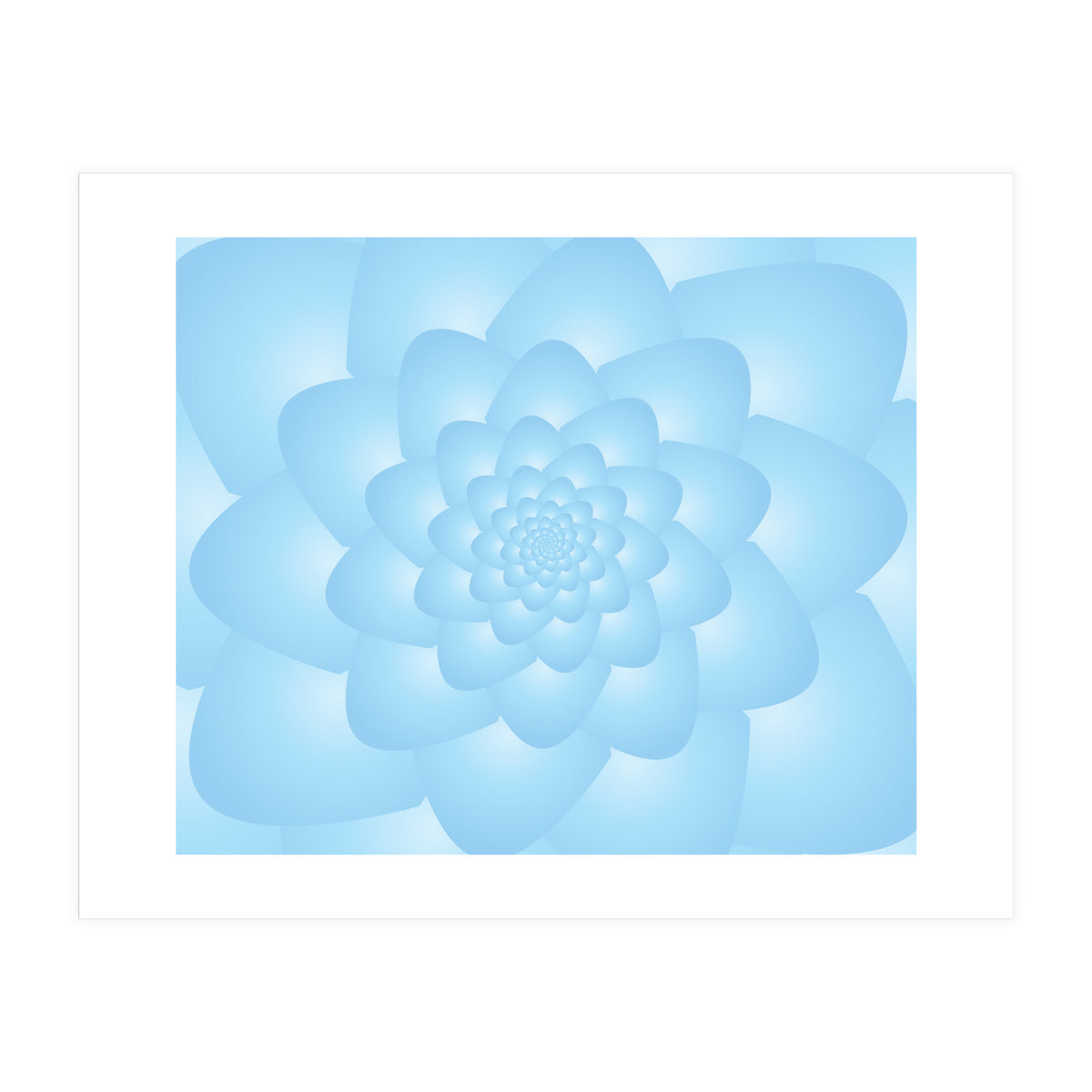 Pastel Colors Flower Pattern Set Blue (Print Only)