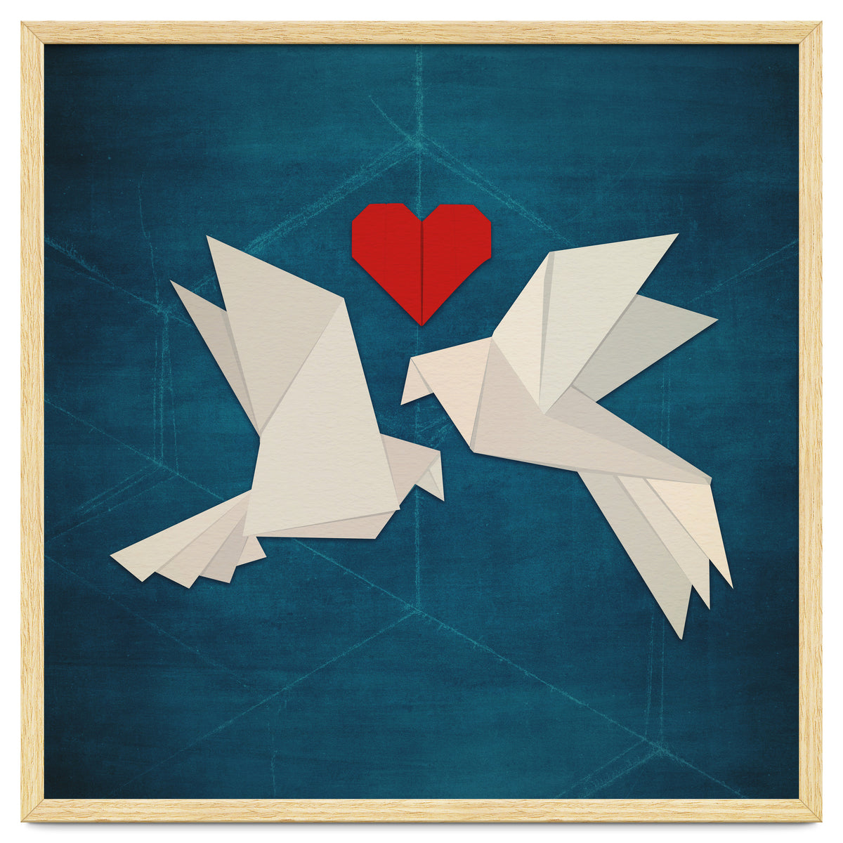 Origami love birds